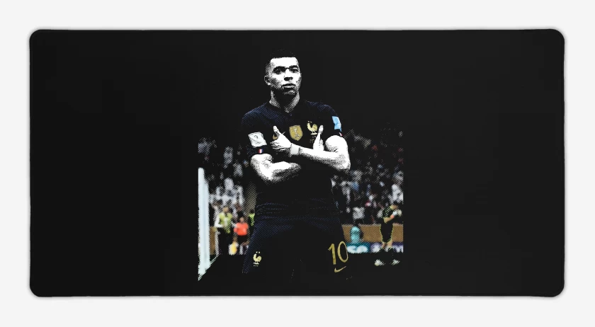 Mouse pad Gamer Negro de  Kylian Mbappe