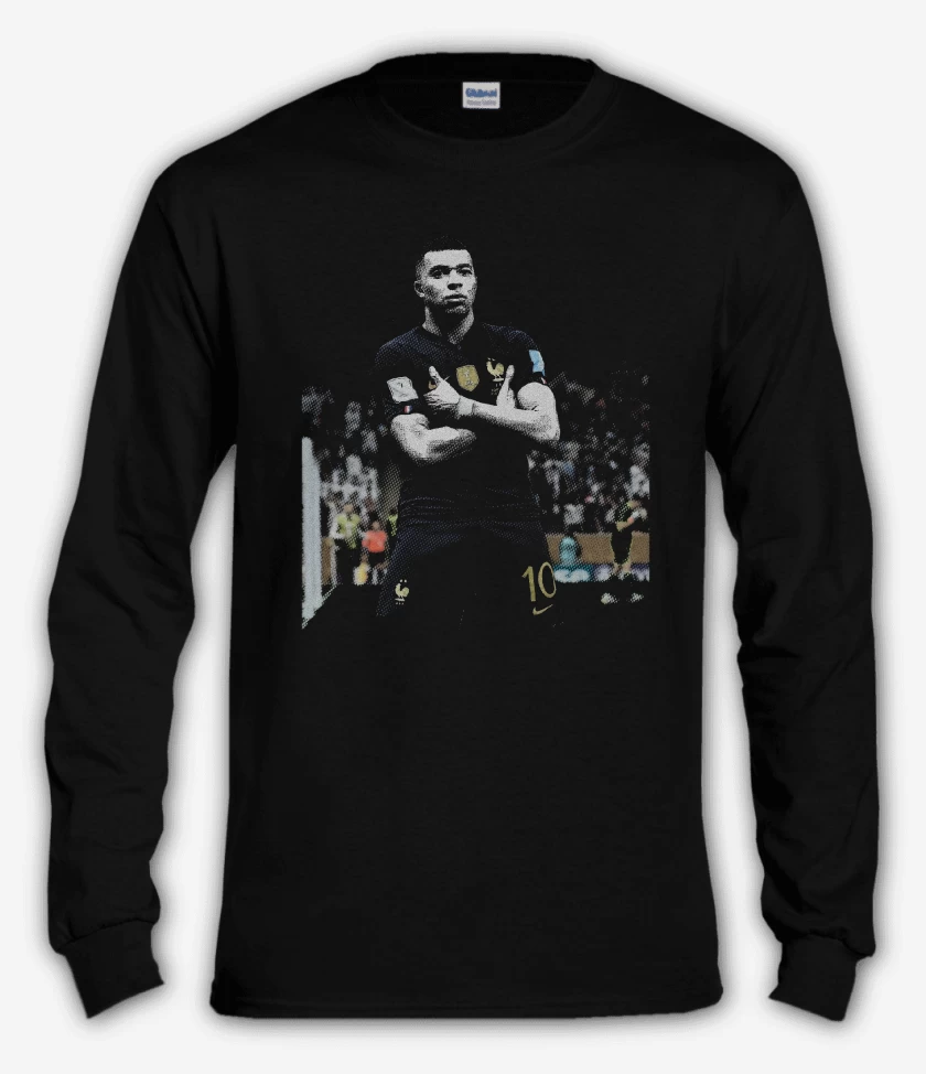 Polera manga larga Negro de  Kylian Mbappe