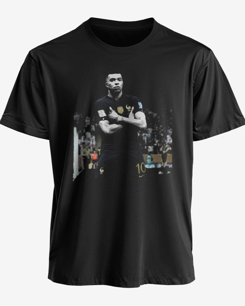 Polera premium Negro de  Kylian Mbappe