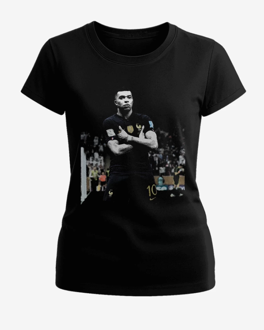 Polera de Mujer Negro de  Kylian Mbappe