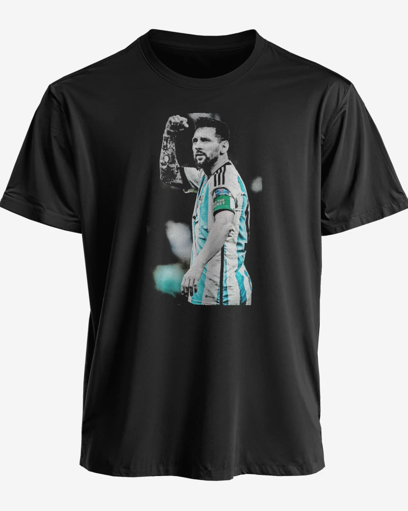 Polera premium Negro de Leo Messi Argentina