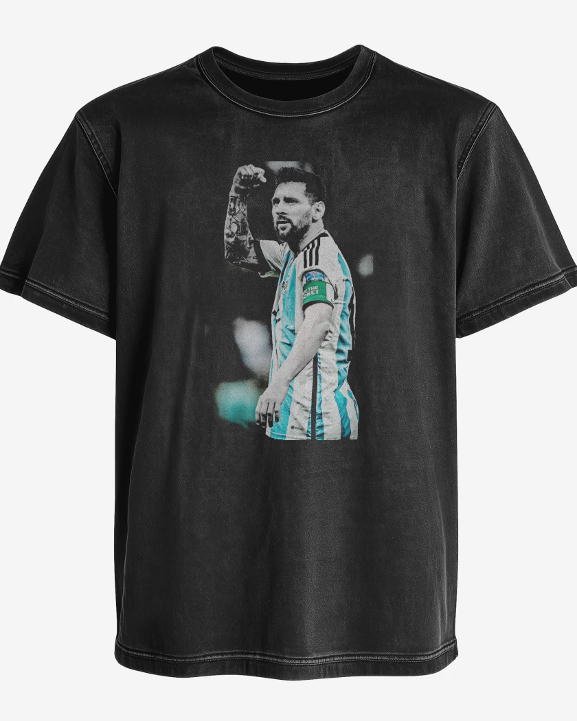 Polera desgastada Leo Messi Argentina