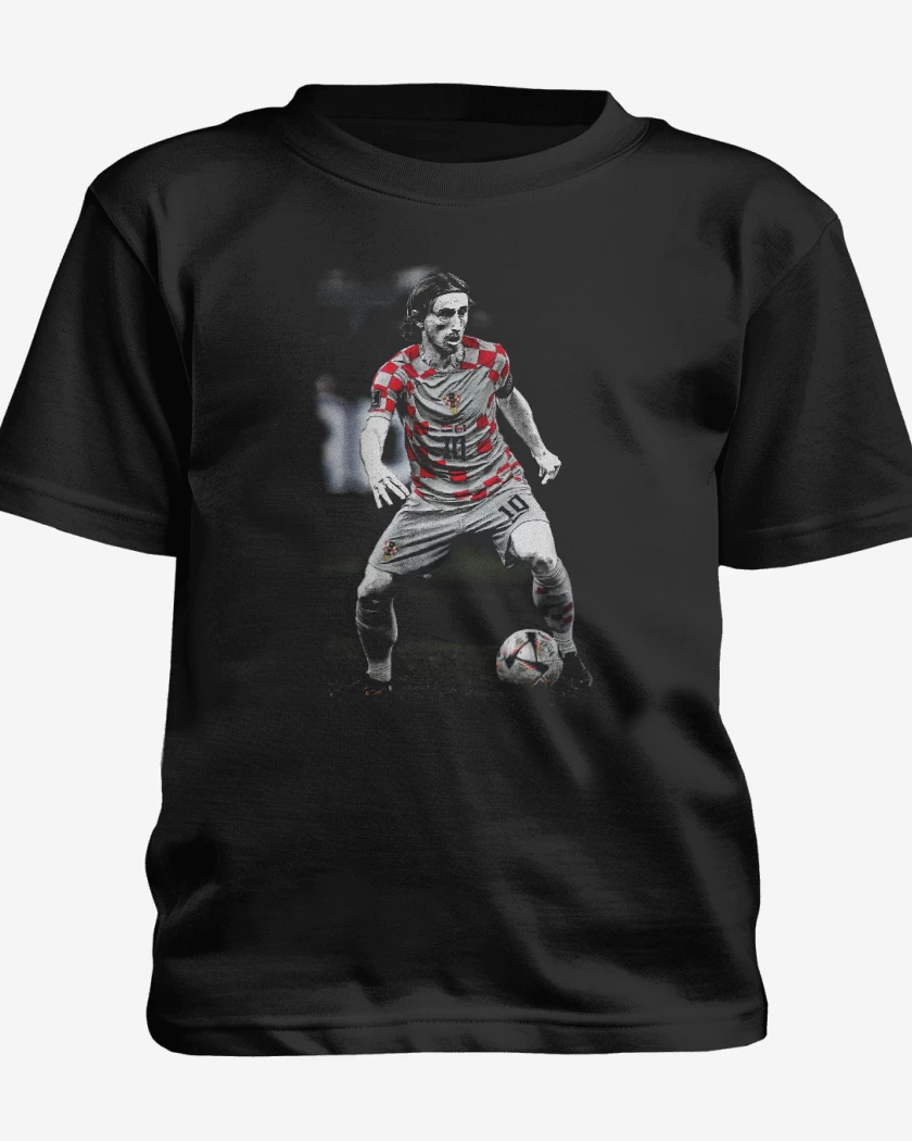 Polera de niño Negro de Luka Modric Croacia 