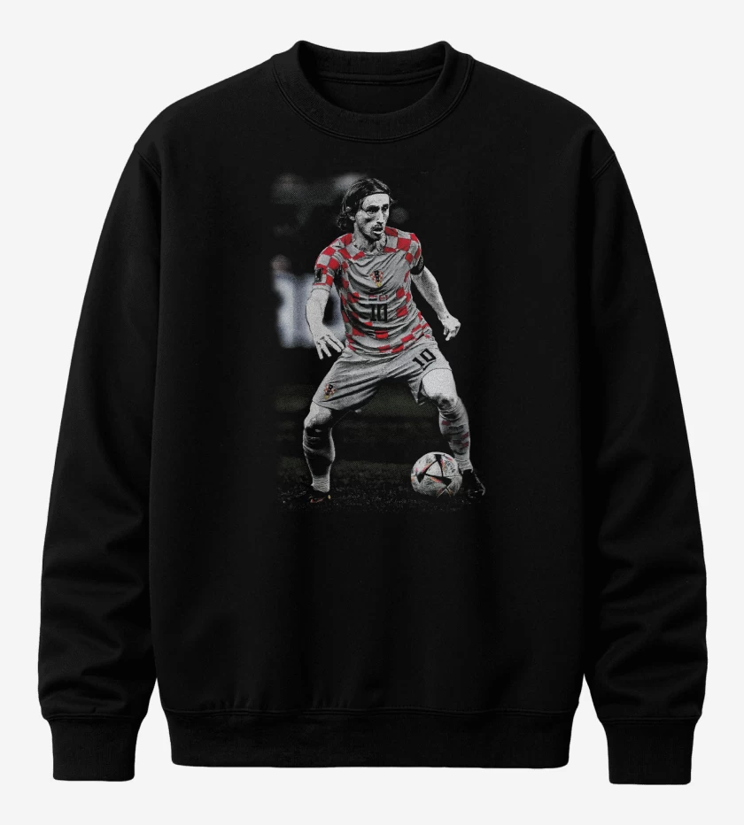 Poleron polo Negro de Luka Modric Croacia 