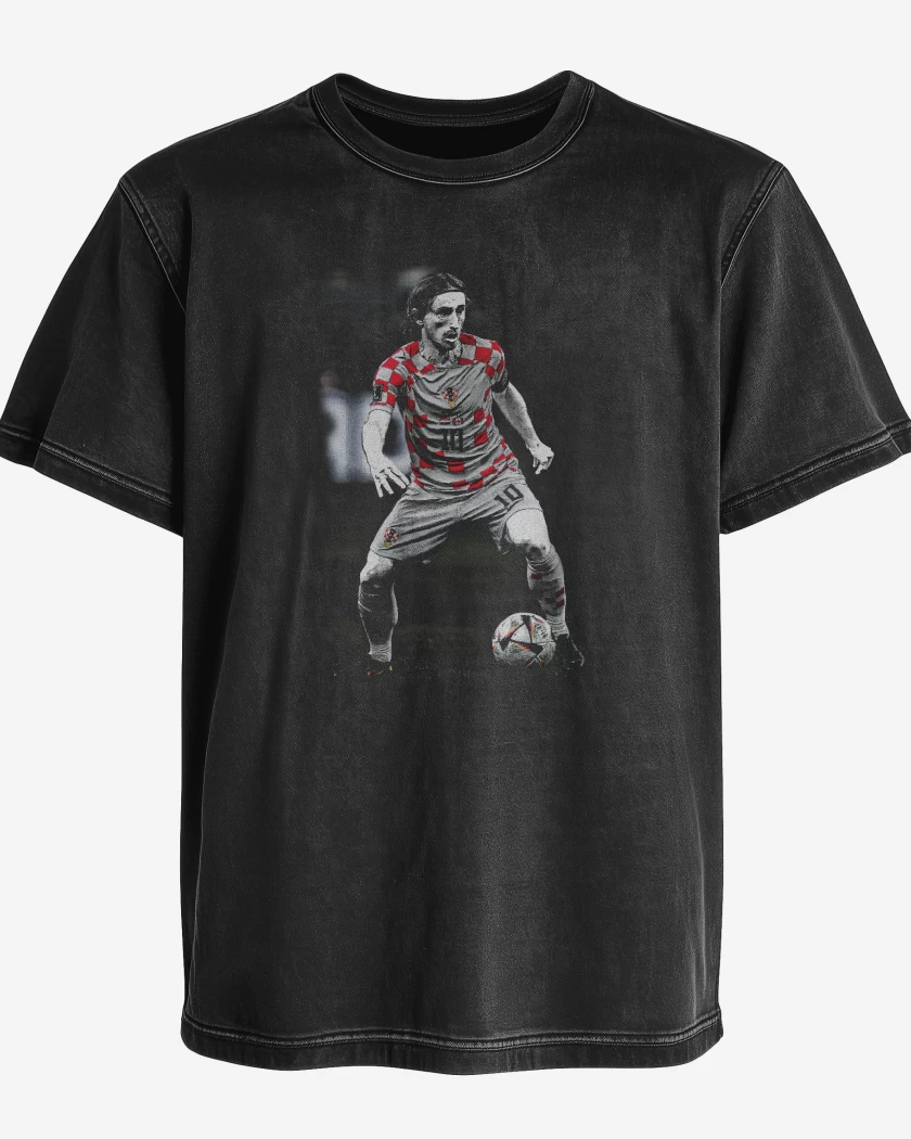 Polera desgastada Luka Modric Croacia 
