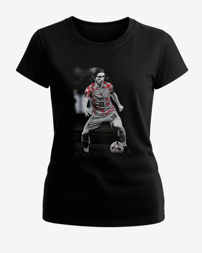 Polera de Mujer Negro de Luka Modric Croacia 