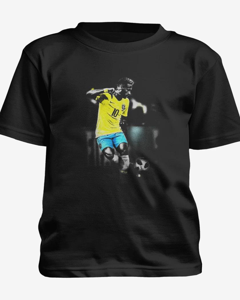 Polera de niño Negro de Neymar JR Brasil 