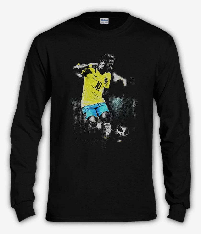 Polera manga larga Negro de Neymar JR Brasil 