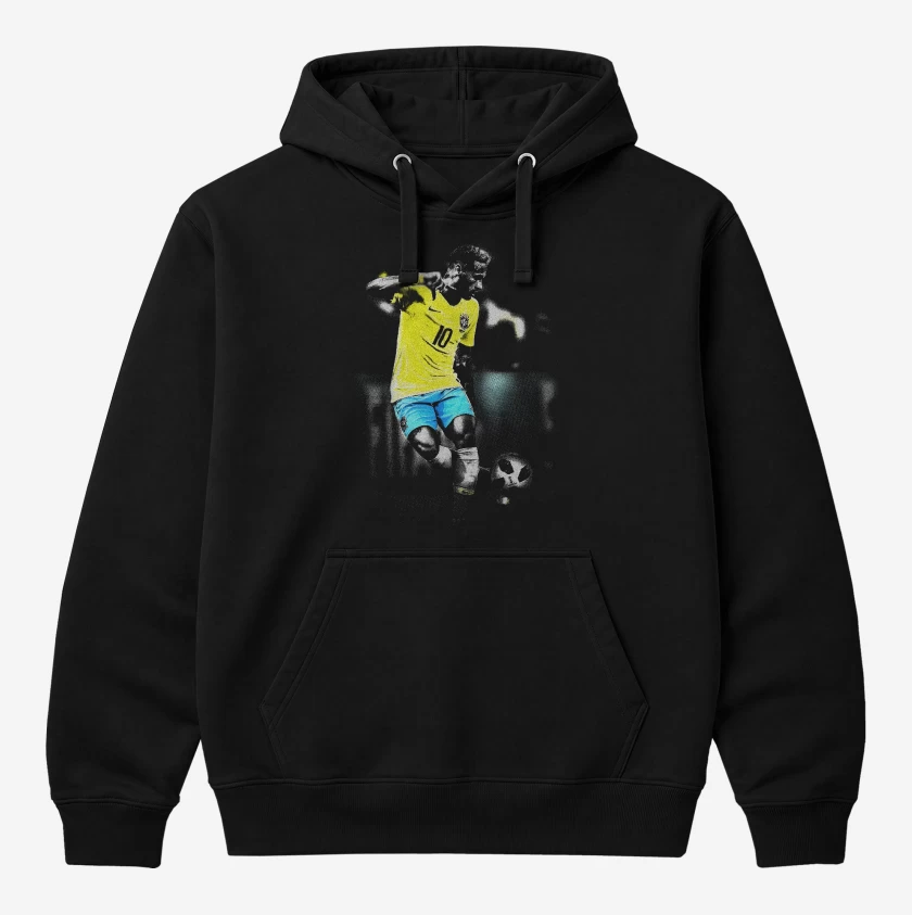 Polerón Canguro Negro de Neymar JR Brasil 