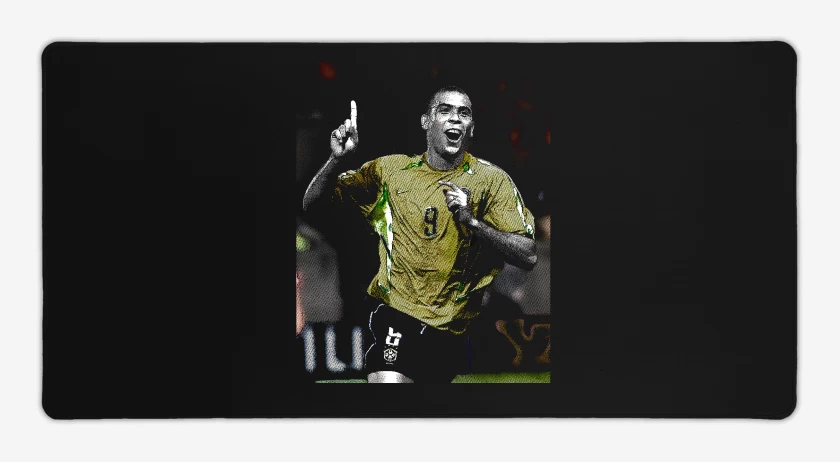 Mouse pad Gamer Negro de Ronaldo Brasil 