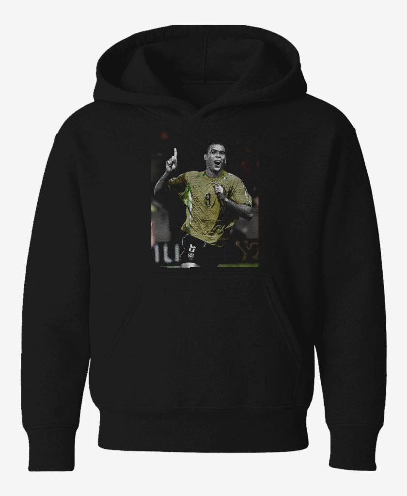 Poleron de niño Negro de Ronaldo Brasil 