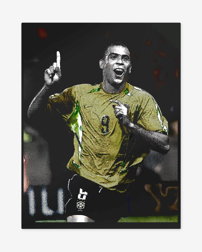 Print metalico Negro de Ronaldo Brasil 