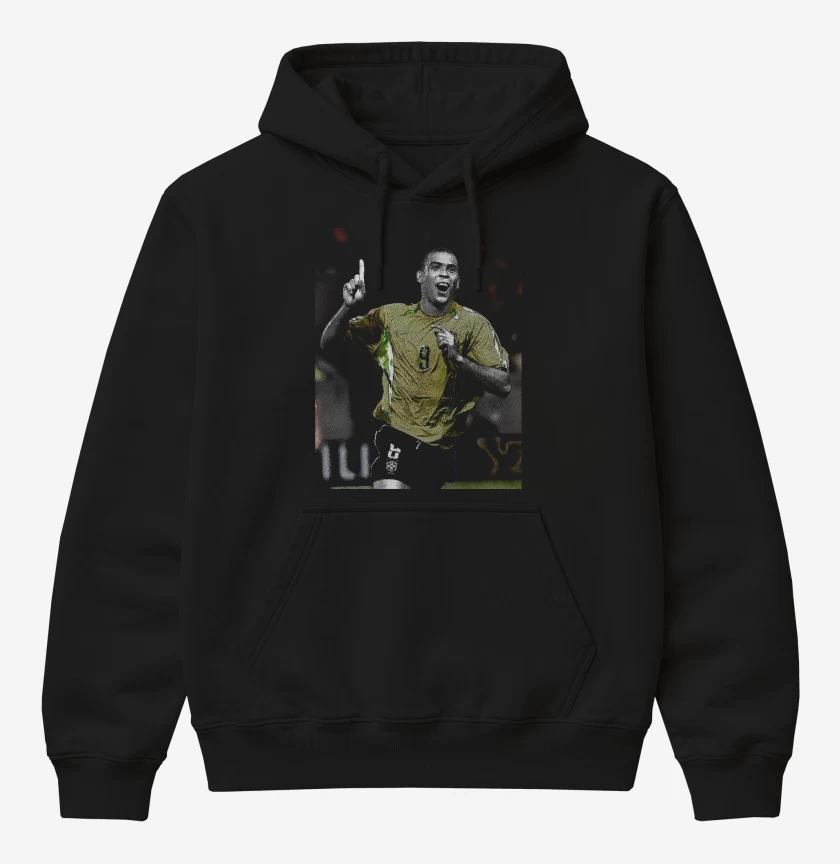 Poleron Canguro básico Negro de Ronaldo Brasil 