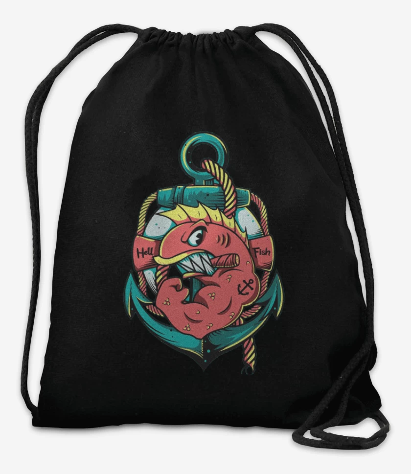 Mochila Negro de Los peces del infierno