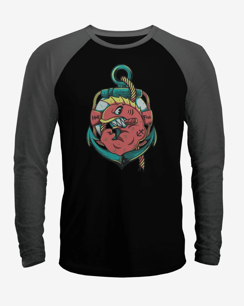 Polera Raglan Los peces del infierno