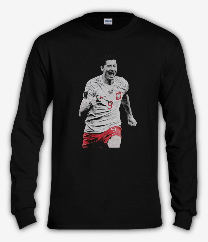 Polera manga larga Negro de Robert Lewandowski Polonia
