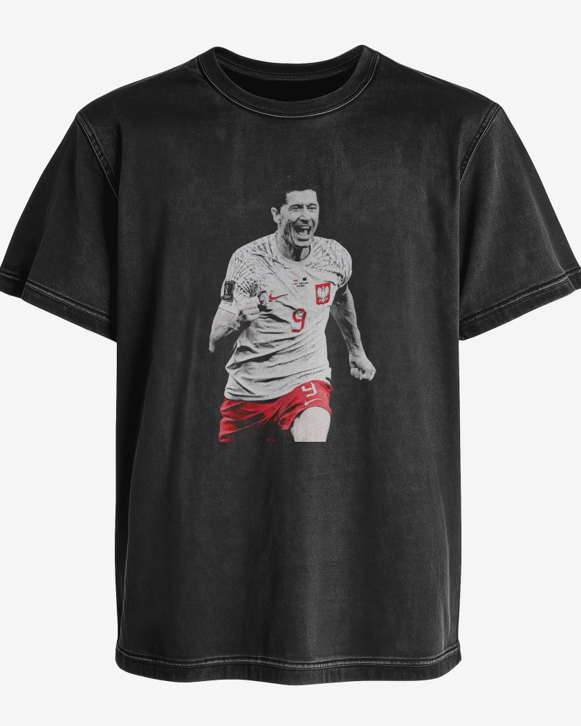Polera desgastada Robert Lewandowski Polonia