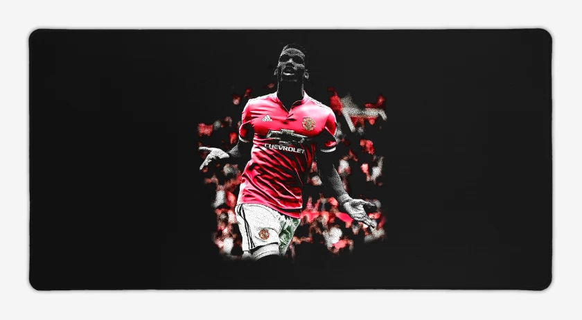 Mouse pad Gamer Negro de Pogba Man United
