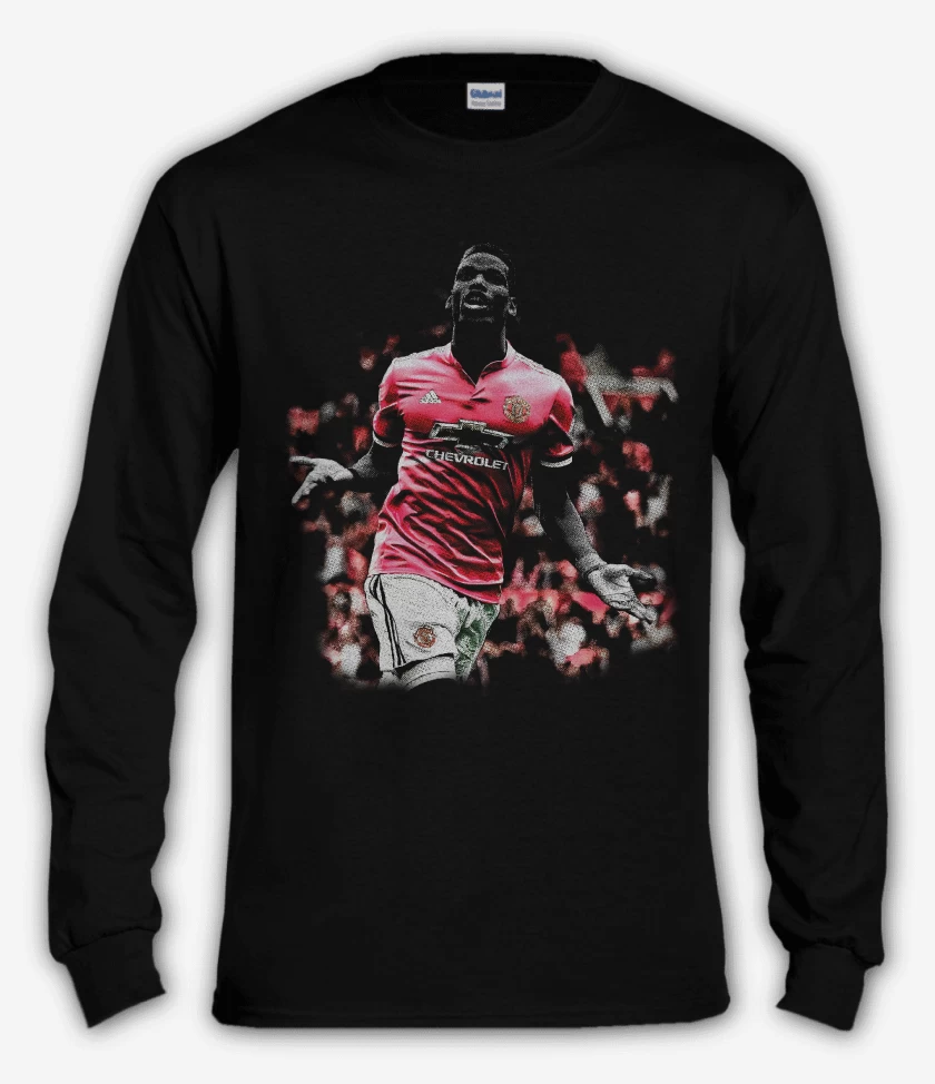 Polera manga larga Negro de Pogba Man United
