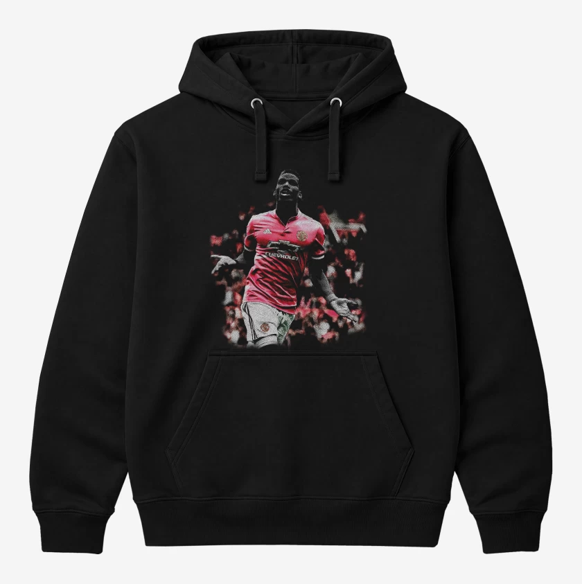 Polerón Canguro Negro de Pogba Man United