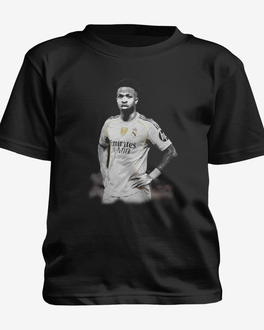 Polera de niño Negro de Vinicius Jr Real madrid