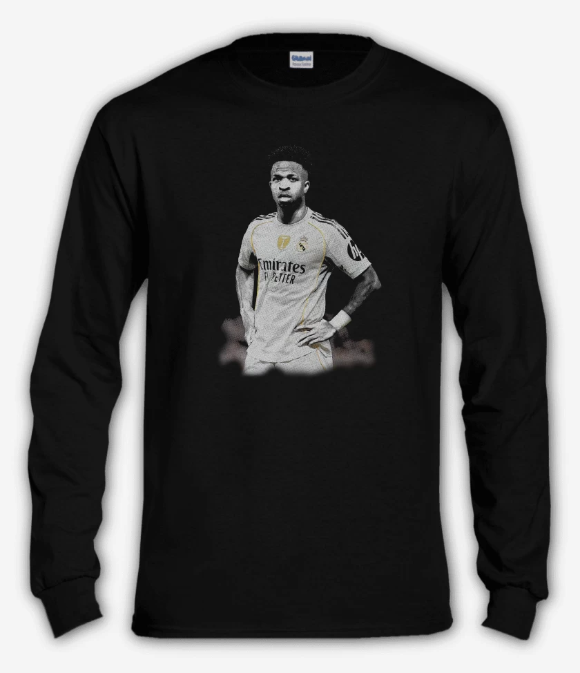 Polera manga larga Negro de Vinicius Jr Real madrid