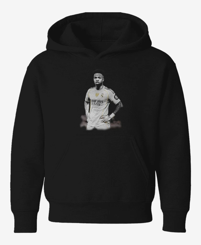 Poleron de niño Negro de Vinicius Jr Real madrid