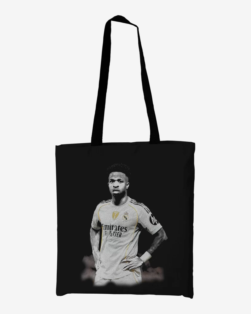Totebag Negro de Vinicius Jr Real madrid