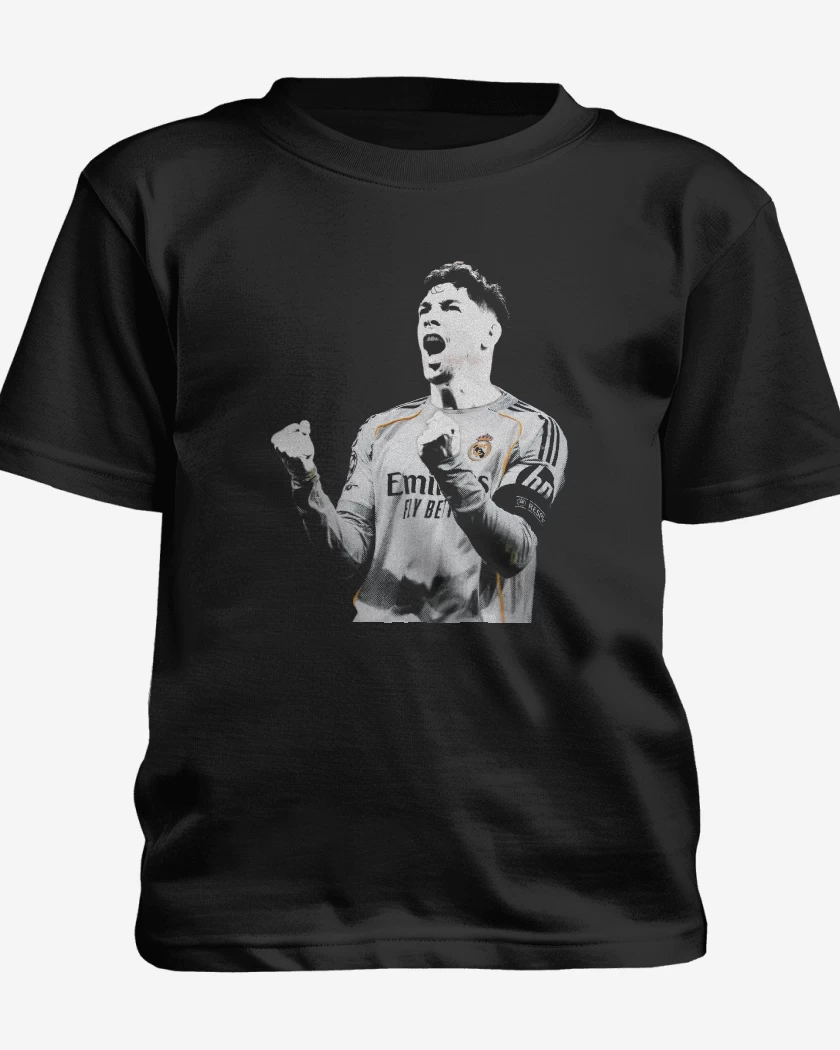 Polera de niño Negro de Federico Valverde Real Madrid 