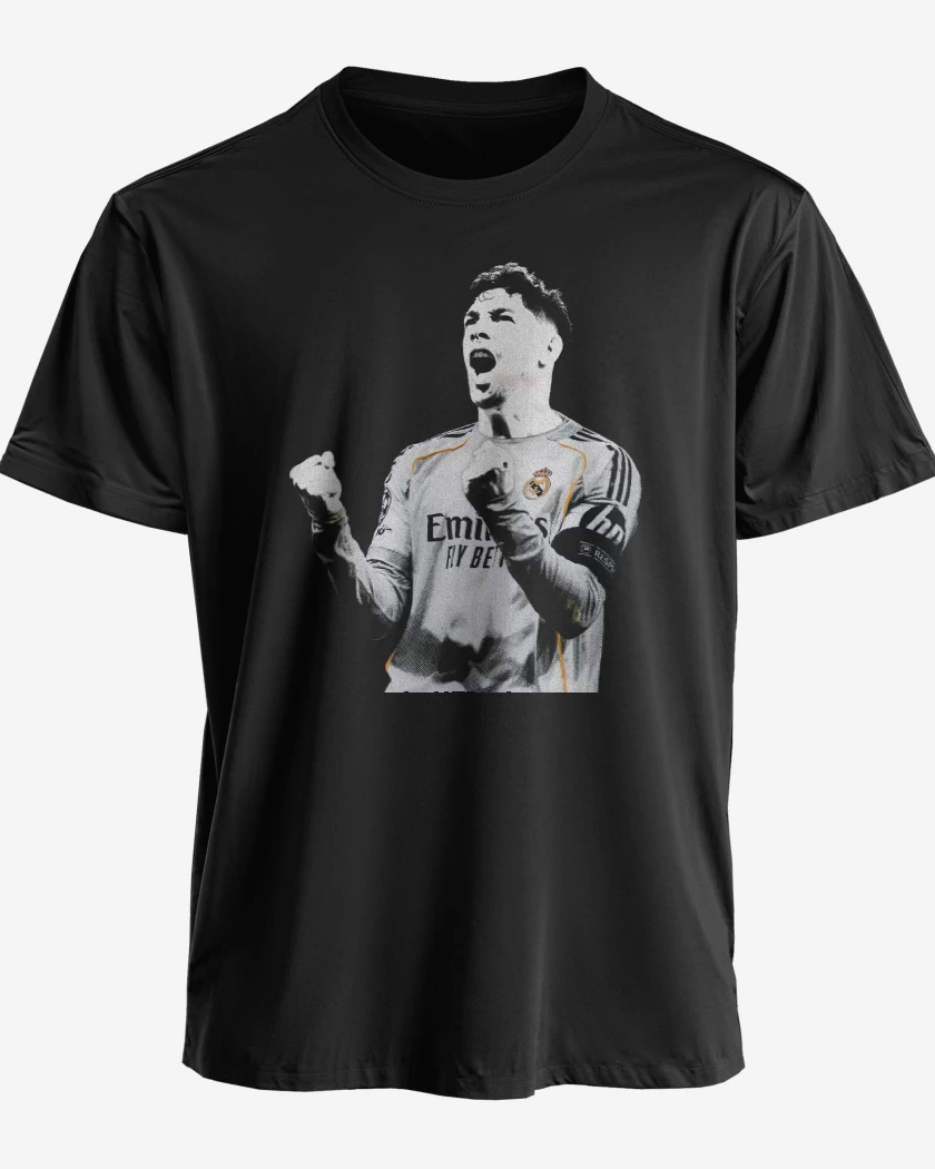 Polera premium Negro de Federico Valverde Real Madrid 