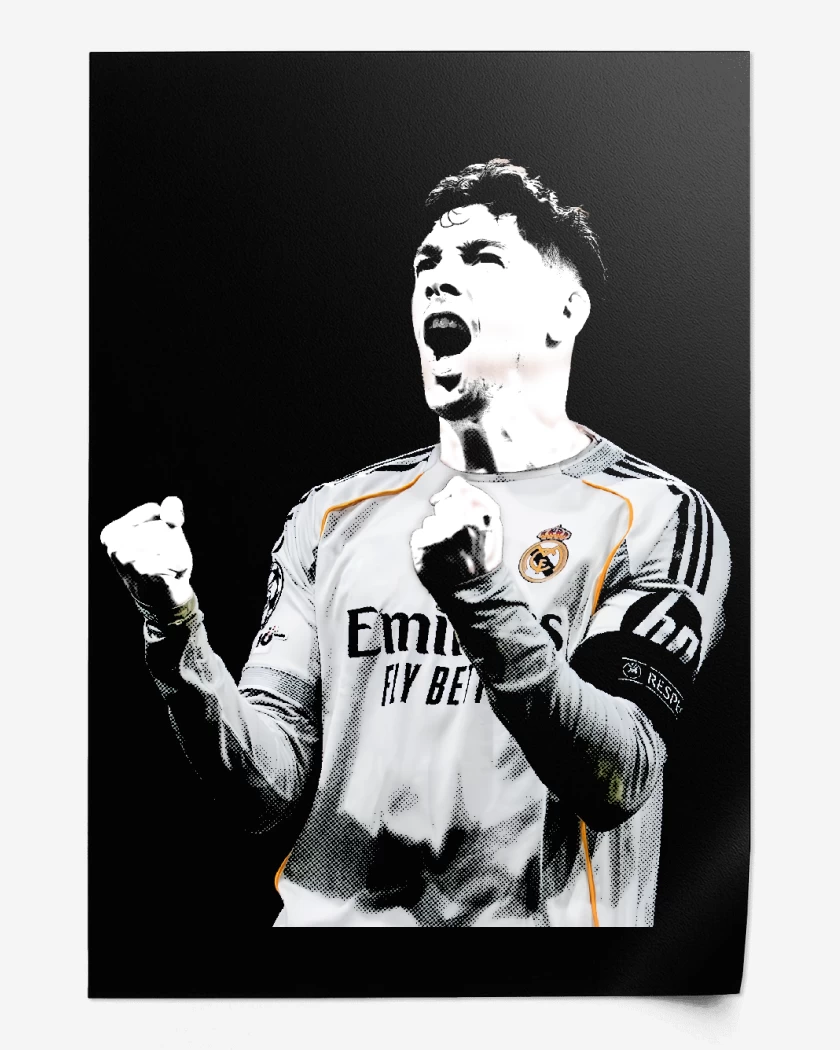 Print Negro de Federico Valverde Real Madrid 