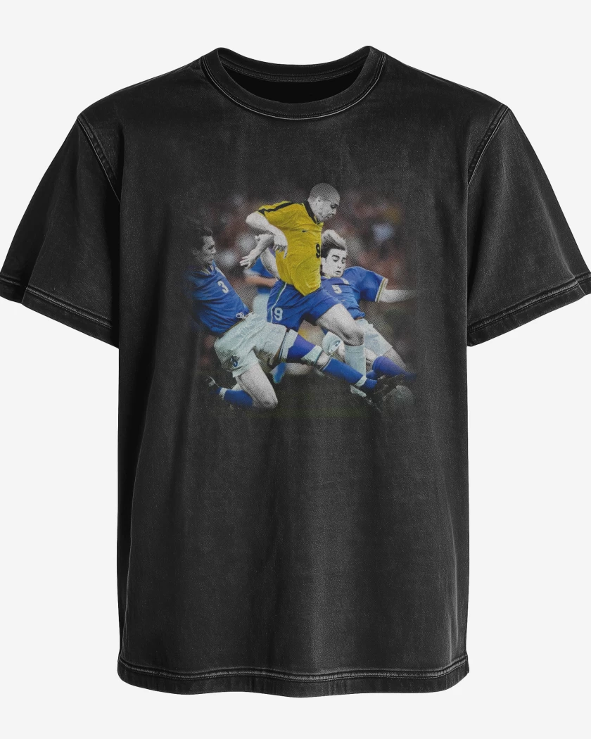 Polera desgastada Ronaldo vs Maldini y Cannavaro