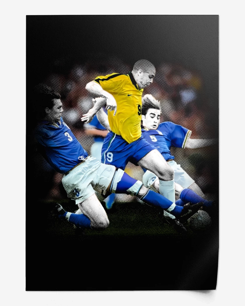 Print Ronaldo vs Maldini y Cannavaro