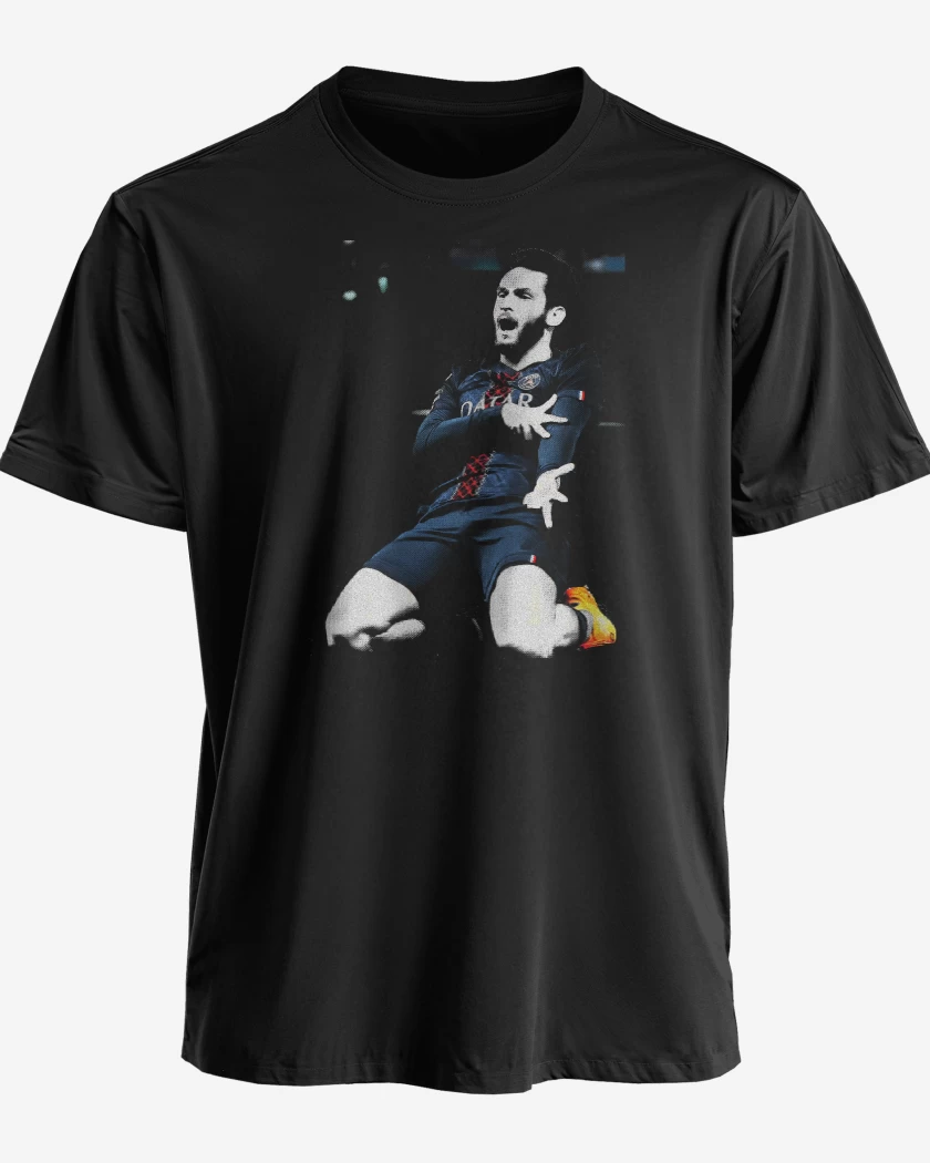 Polera premium Negro de Khvicha Kvaratskhelia PSG