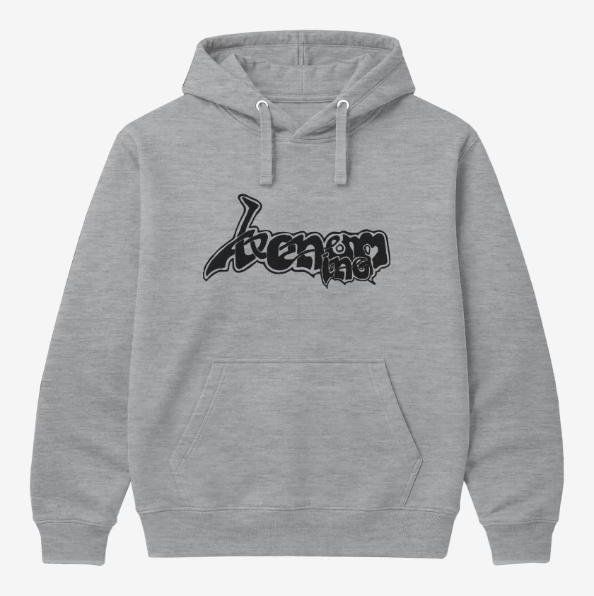 Polerón Canguro Gris Melange de Venom Inc