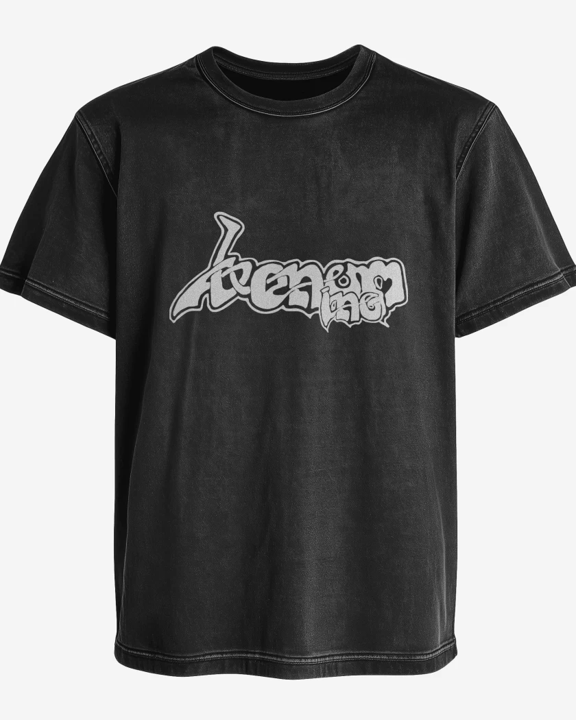 Polera desgastada Negro de Venom Inc Logo