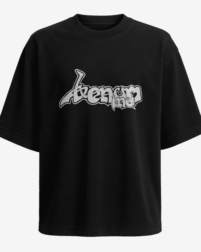 Polera Oversize Negro de Venom Inc Logo