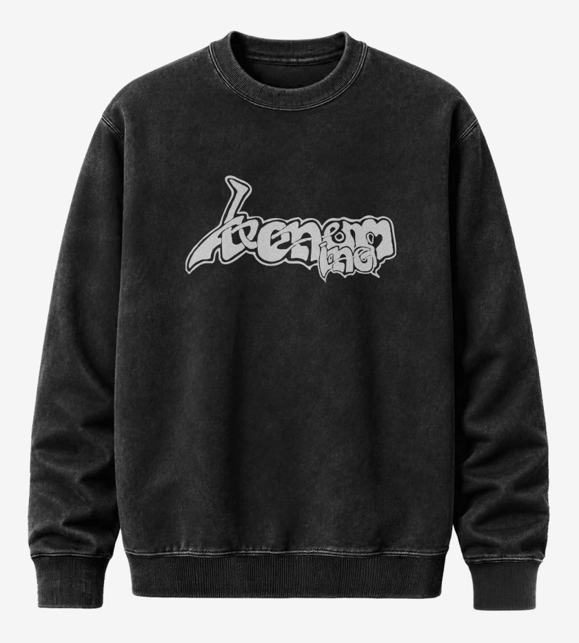 Poleron Polo Acid Wash Negro de Venom Inc Logo
