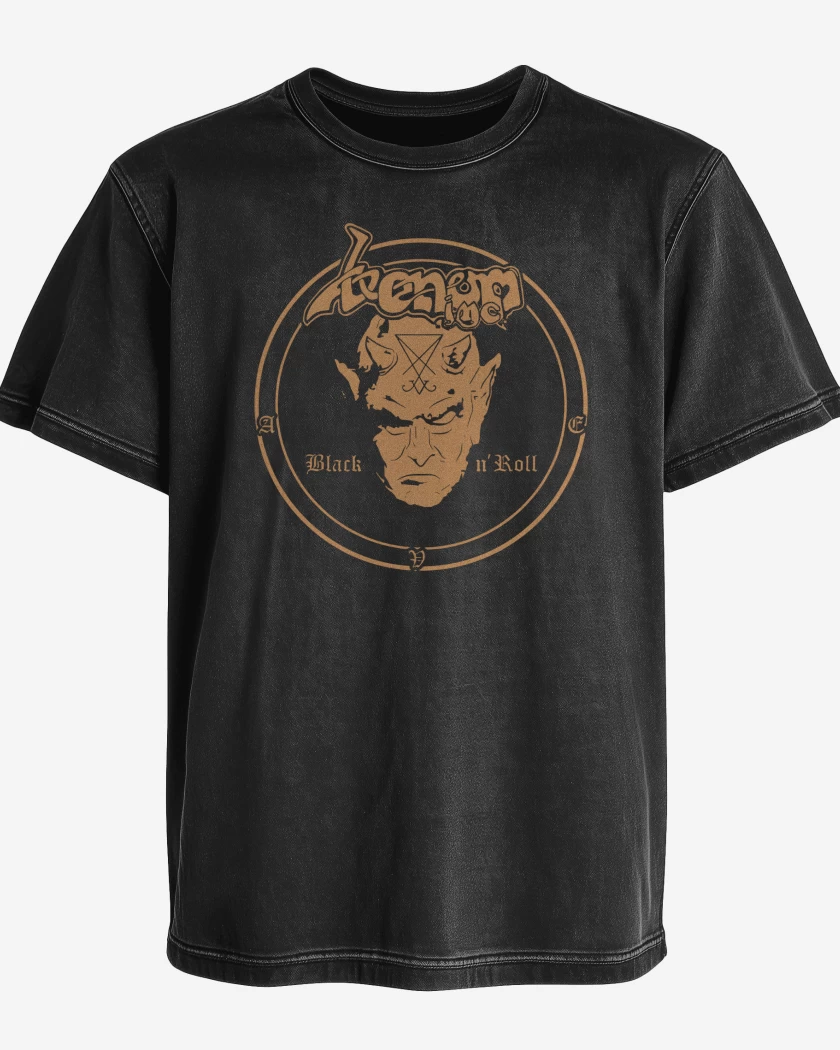 Polera desgastada Negro de Venom Inc Black n Roll