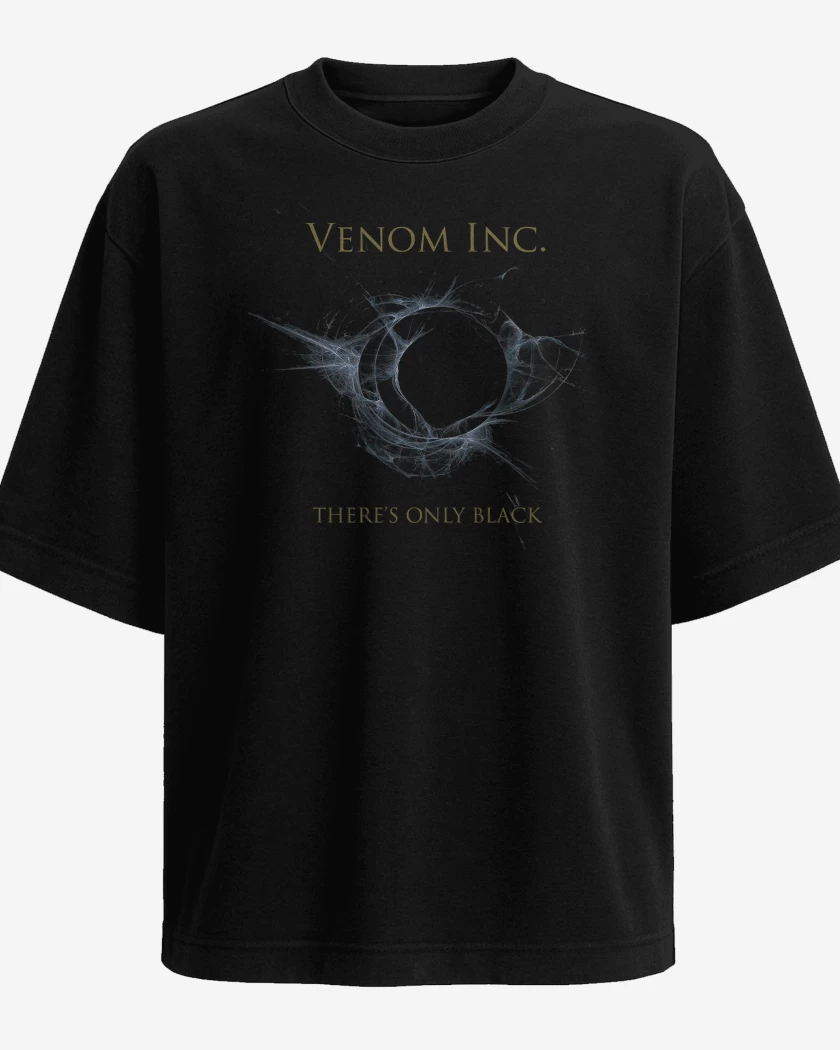 Polera Oversize Negro de Venom Inc Theres Only Black