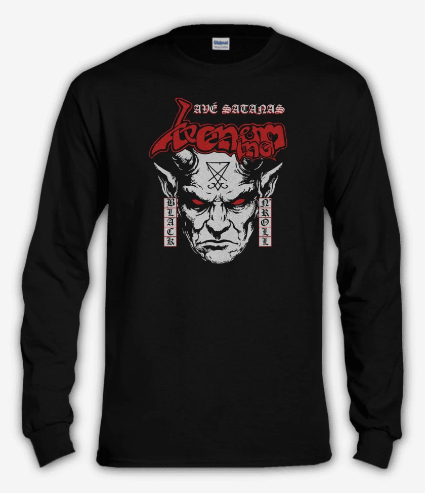 Polera manga larga Negro de Venom Inc Ave Satanas