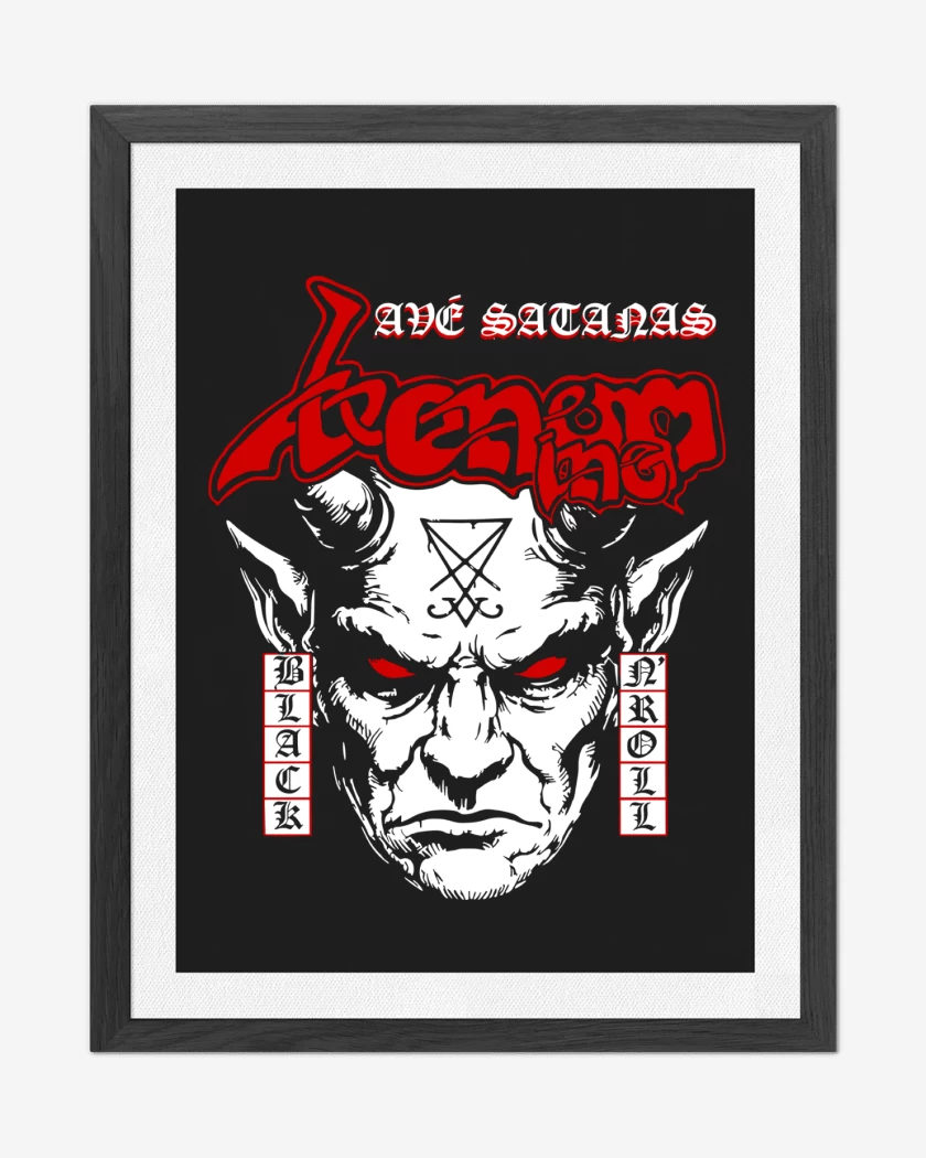 Cuadro decorativo Negro de Venom Inc Ave Satanas