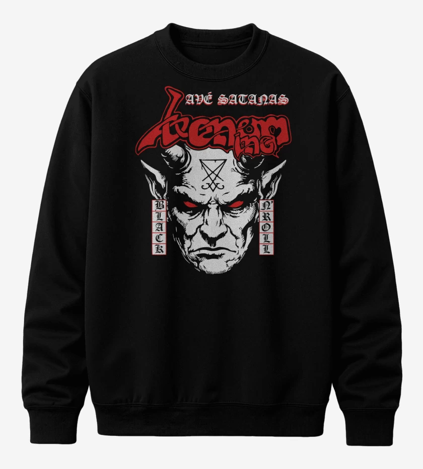 Poleron polo Negro de Venom Inc Ave Satanas