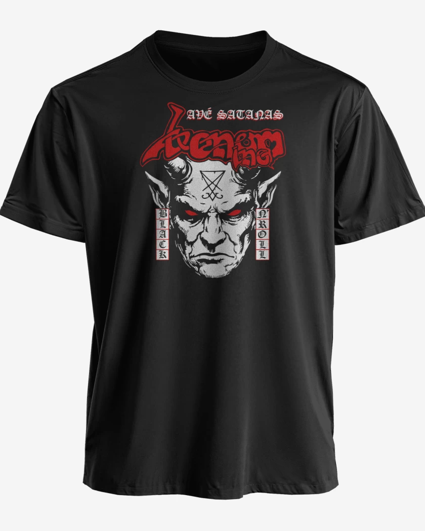 Polera premium Negro de Venom Inc Ave Satanas