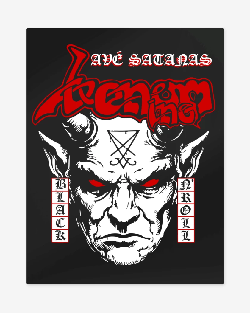 Print metalico Negro de Venom Inc Ave Satanas