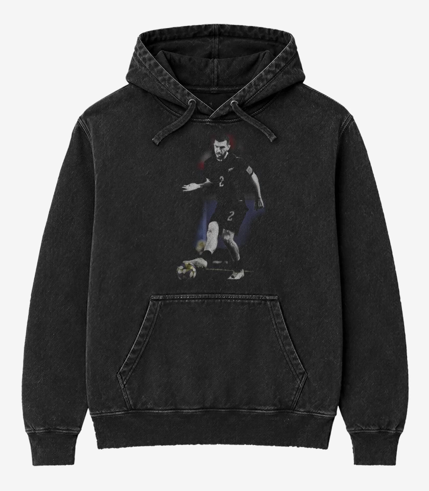 Poleron Canguro Acid Wash Negro de Tim Payne Nueva Zelanda