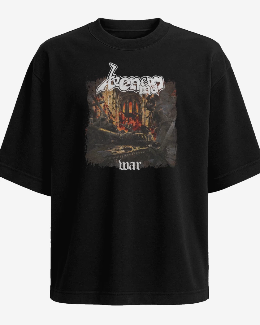 Polera Oversize Negro de Venom Inc War