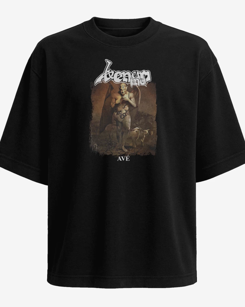 Polera Oversize Negro de Venom Inc Avé