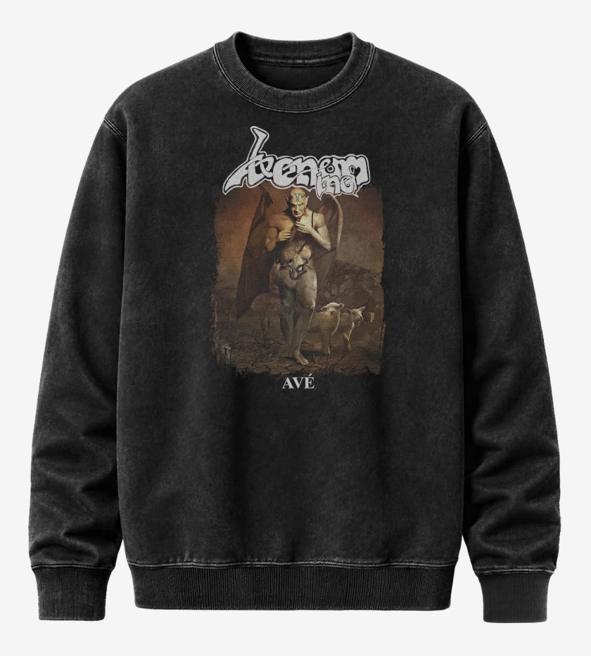 Poleron Polo Acid Wash Negro de Venom Inc Avé