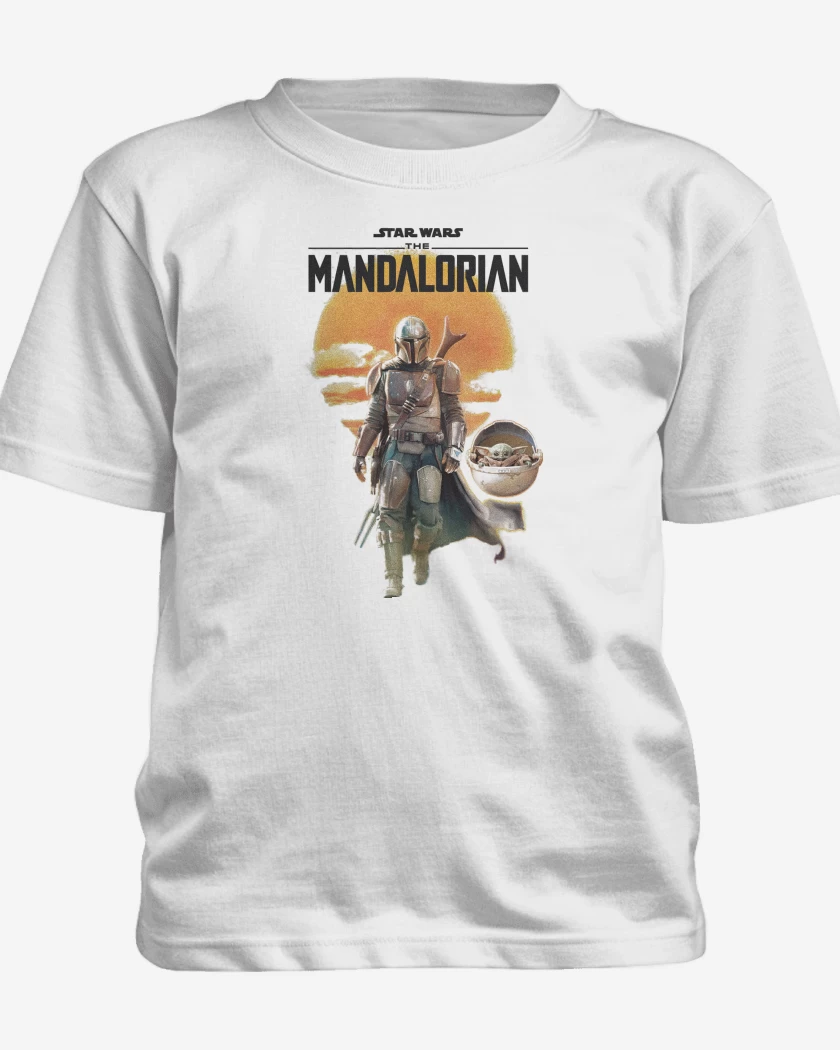 Polera de niño Blanco de Mandalorian Mando